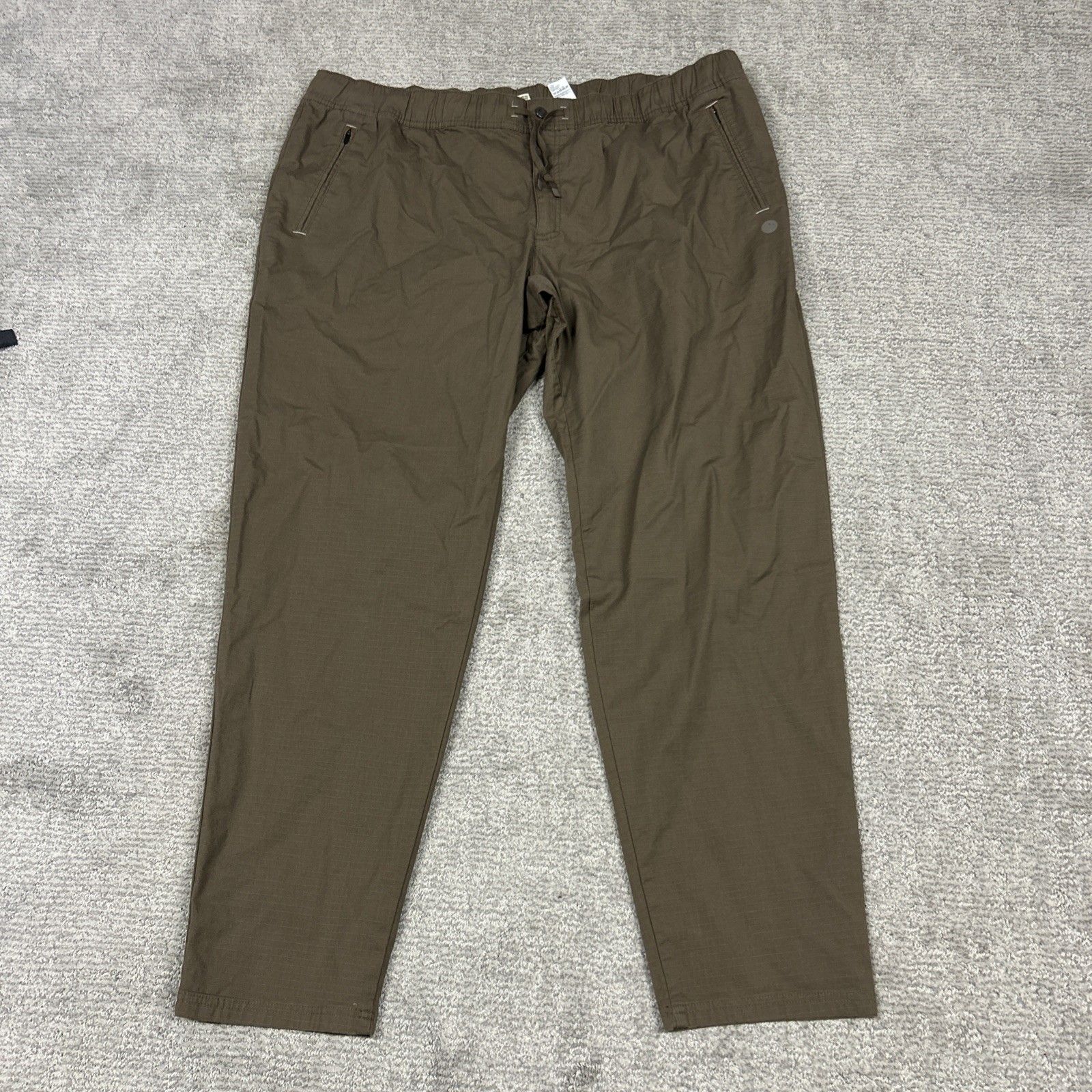 Ll Bean Explorer Ripstop Pants Mens Xxxl Brown Stretch Outdoors Hiking 44x34